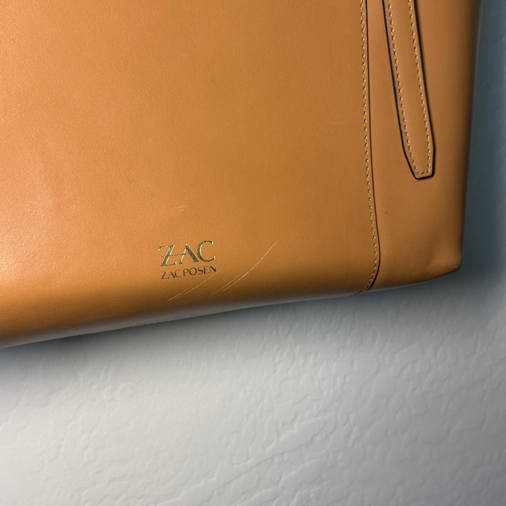 Zac Posen Medium Tote Leather Tan - Picture 3 of 11